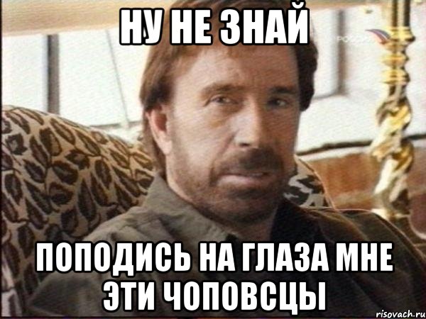 Ну не знай поподись на глаза мне эти ЧОПовсцы, Мем чак норрис