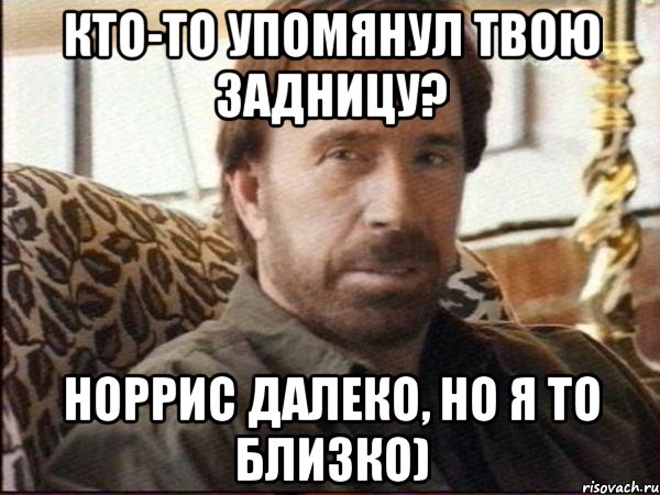 Кто-то упомянул твою задницу? Норрис далеко, но я то близко), Мем чак норрис