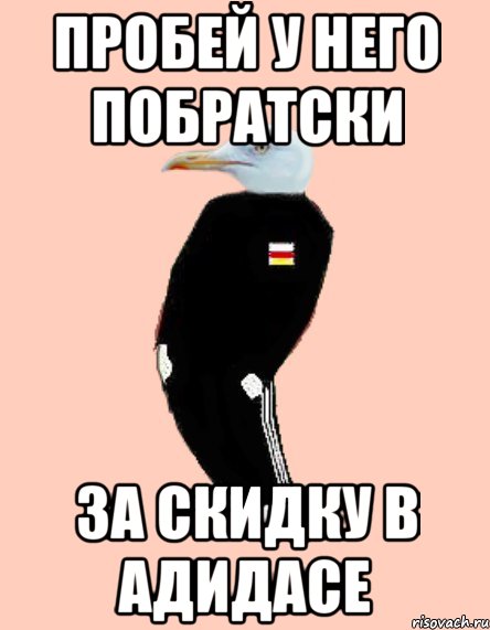 пробей у него побратски за скидку в адидасе