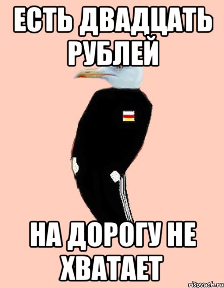 Есть двадцать рублей на дорогу не хватает