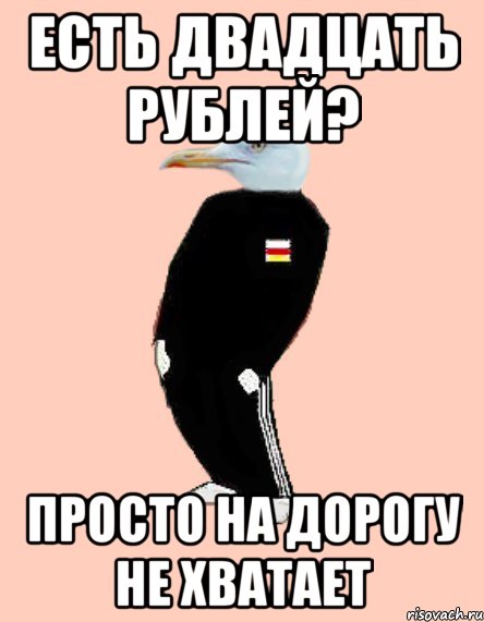 Есть двадцать рублей? Просто на дорогу не хватает