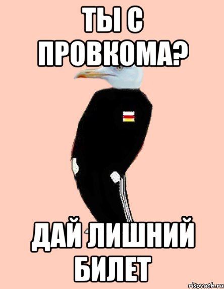 ты с провкома? дай лишний билет