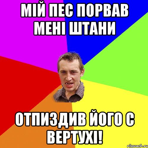 мій пес порвав мені штани отпиздив його с вертухі!, Мем Чоткий паца