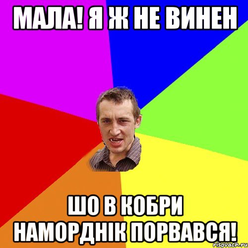 Мала! Я ж не винен шо в кобри наморднік порвався!, Мем Чоткий паца