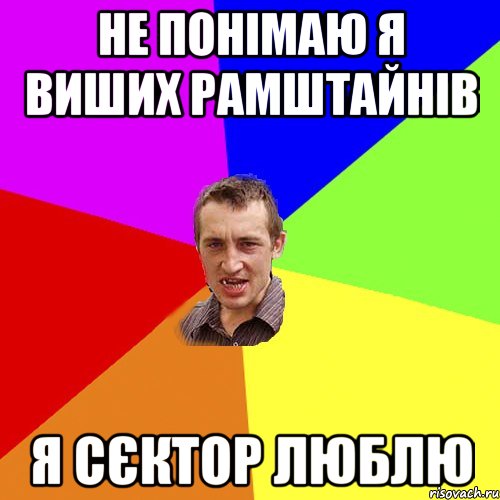 Не понімаю я виших рамштайнів Я сєктор люблю, Мем Чоткий паца