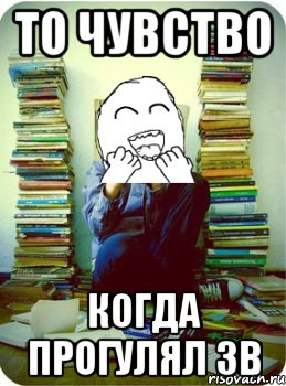 то чувство когда прогулял зв