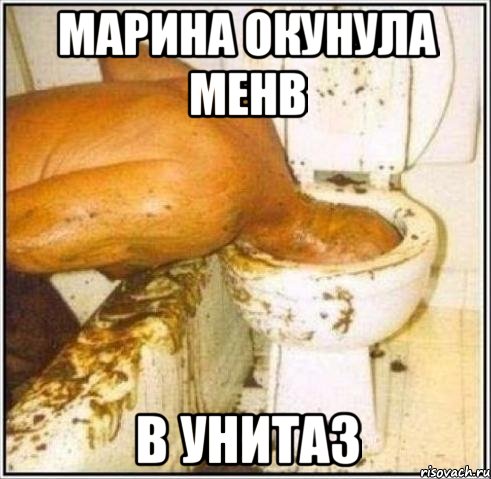 Марина окунула менв в унитаз, Мем Дайвер