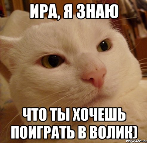 Ира, я знаю что ты хочешь поиграть в волик)