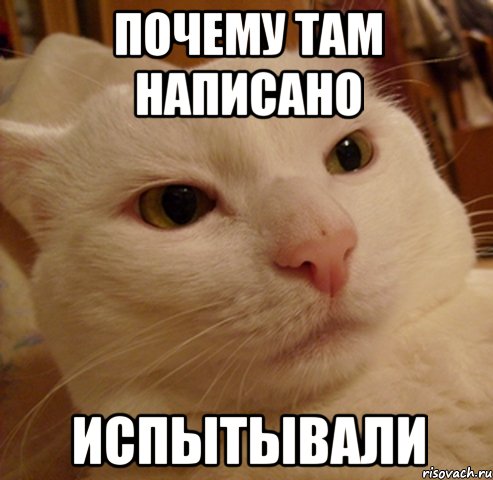почему там написано испытывалИ