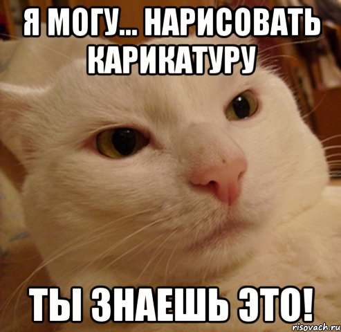 я могу... нарисовать карикатуру ты знаешь это!