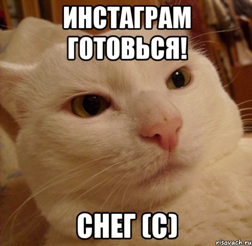 Инстаграм готовься! Снег (с)