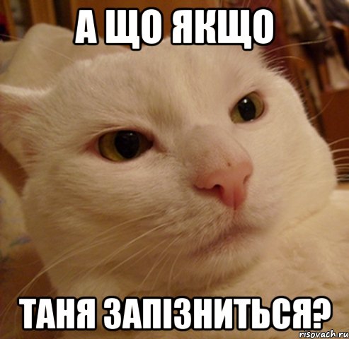 а що якщо таня запізниться?