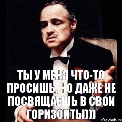 ты у меня что-то просишь, но даже не посвящаешь в свои горизонты))), Комикс Дон Вито Корлеоне 1