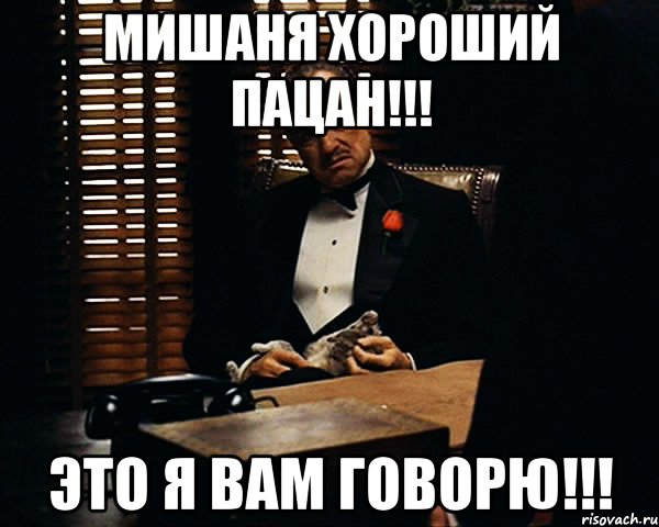 Мишаня хороший пацан!!! Это я вам говорю!!!, Мем Дон Вито Корлеоне