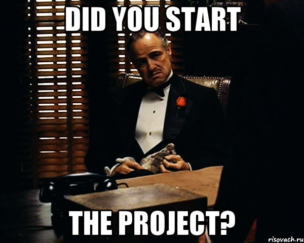 Did you start the project?, Мем Дон Вито Корлеоне