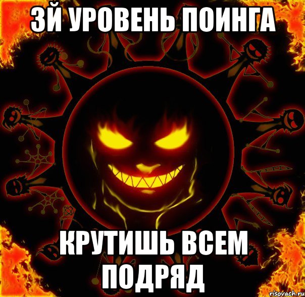 3й уровень поинга крутишь всем подряд, Мем fire time