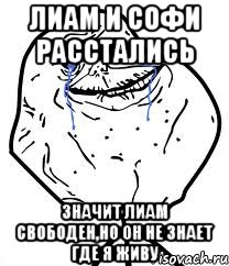 лиам и софи расстались значит лиам свободен,но он не знает где я живу, Мем Forever Alone