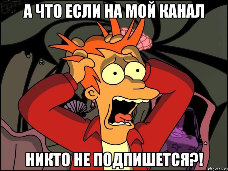 а что если на мой канал никто не подпишется?!, Мем Фрай в панике