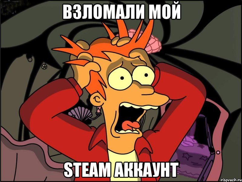 взломали мой steam аккаунт, Мем Фрай в панике