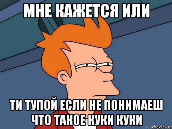 мне кажется или ти тупой если не понимаеш что такое куки куки, Мем  Фрай (мне кажется или)