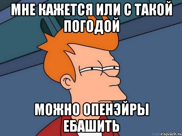 мне кажется или с такой погодой можно опенэйры ебашить, Мем  Фрай (мне кажется или)