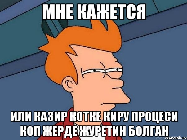 мне кажется или казир котке киру процеси коп жерде журетин болган, Мем  Фрай (мне кажется или)