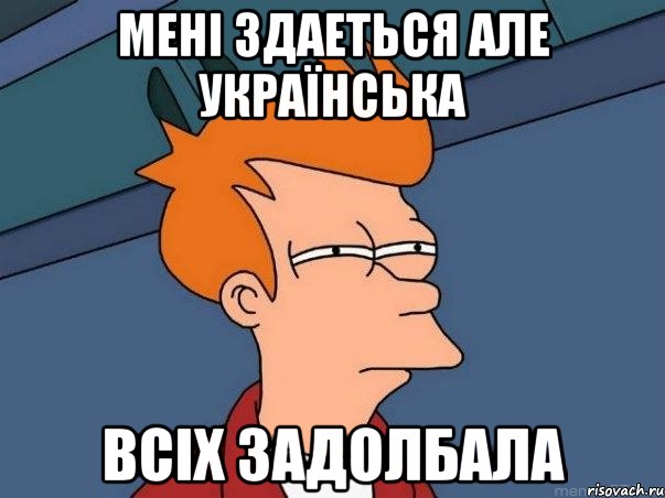 мені здаеться але українська всіх задолбала, Мем  Фрай (мне кажется или)