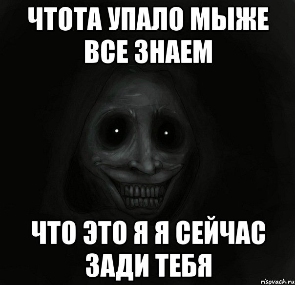 чтота упало мыже все знаем что это я я сейчас зади тебя, Мем Ночной гость