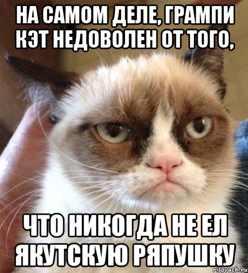 на самом деле, грампи кэт недоволен от того, что никогда не ел якутскую ряпушку