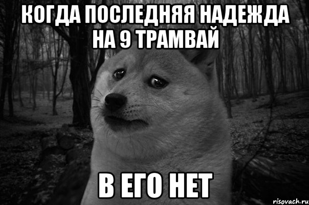 когда последняя надежда на 9 трамвай в его нет, Мем    Грусть-пичаль