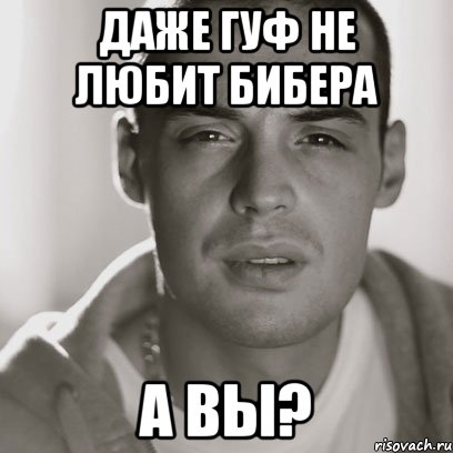 даже гуф не любит бибера а вы?, Мем Гуф