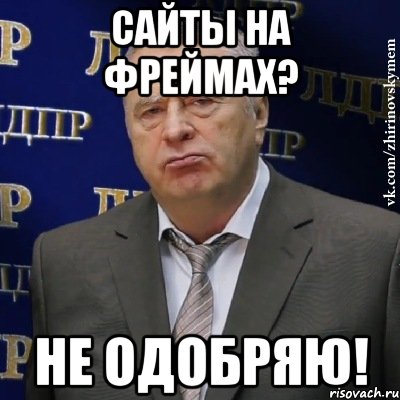 Сайты на фреймах? Не одобряю!, Мем Хватит это терпеть (Жириновский)