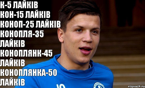 К-5 Лайків Кон-15 Лайків Коноп-25 Лайків Конопля-35 Лайків Коноплянк-45 Лайків Коноплянка-50 Лайків, Комикс К