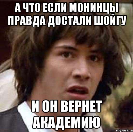 а что если монинцы правда достали шойгу и он вернет академию, Мем А что если (Киану Ривз)