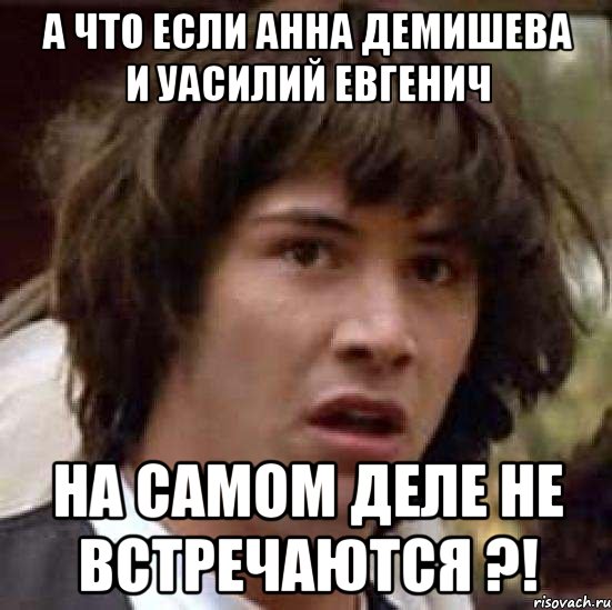 А что если Анна Демишева и Уасилий Евгенич НА САМОМ ДЕЛЕ НЕ ВСТРЕЧАЮТСЯ ?!, Мем А что если (Киану Ривз)