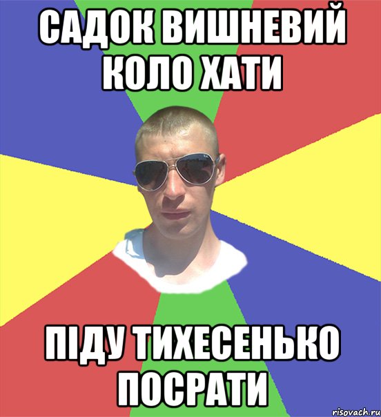 садок вишневий коло хати піду тихесенько посрати