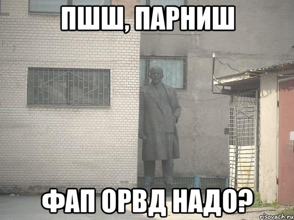 Пшш, парниш ФАП ОрВД надо?, Мем  Ленин за углом (пс, парень)