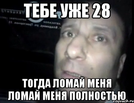 тебе уже 28 тогда ломай меня ломай меня полностью, Мем Ломай меня полностью