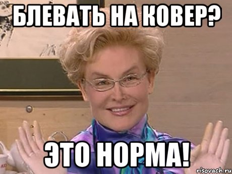 блевать на ковер? это норма!, Мем Елена Малышева