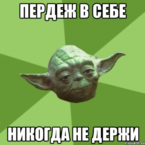 Пердеж в себе Никогда не держи, Мем Мастер Йода