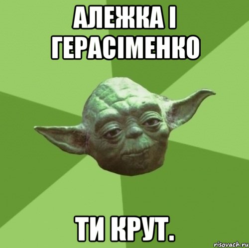 Алежка і Герасіменко ти крут., Мем Мастер Йода