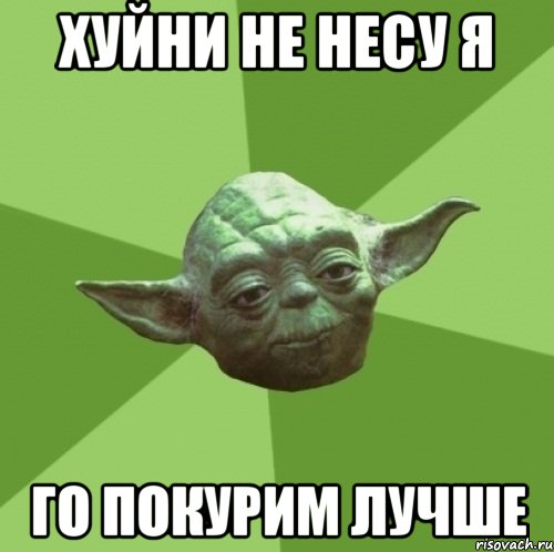 хуйни не несу я го покурим лучше, Мем Мастер Йода
