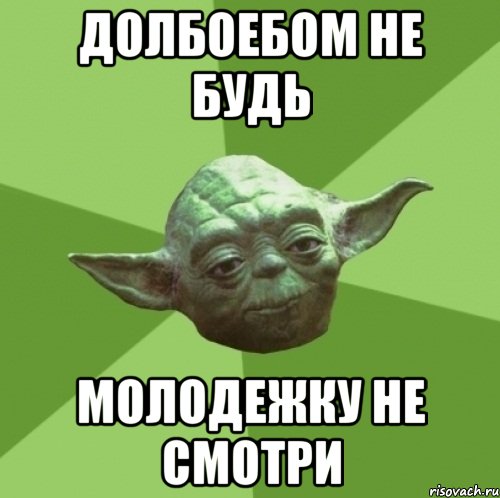 Долбоебом не будь молодежку не смотри, Мем Мастер Йода
