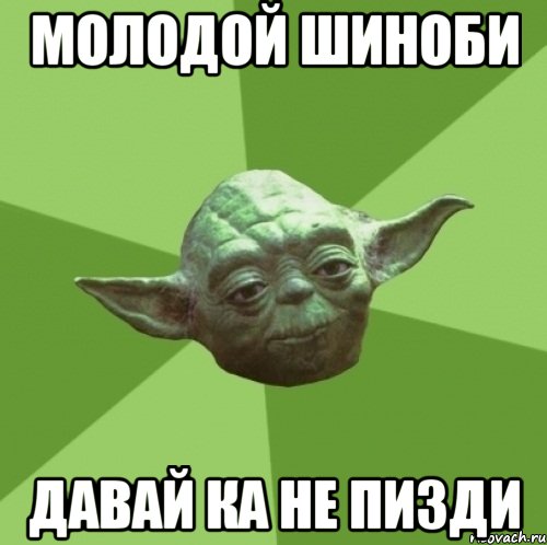 Молодой шиноби Давай ка не пизди, Мем Мастер Йода