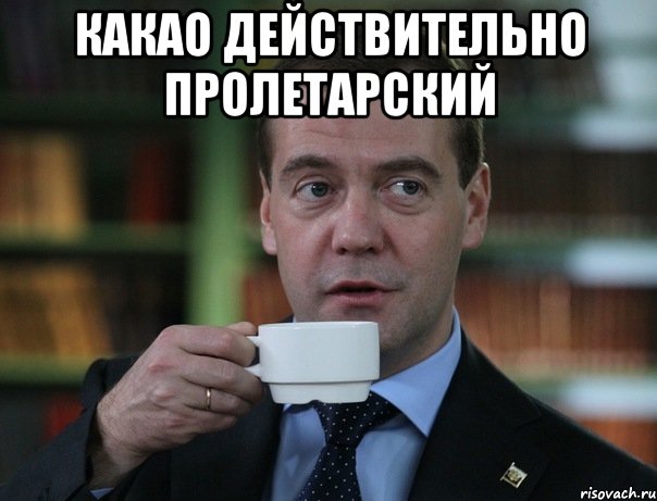Какао действительно пролетарский , Мем Медведев спок бро