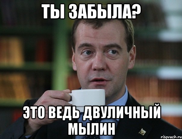 ты забыла? это ведь двуличный мылин, Мем Медведев спок бро