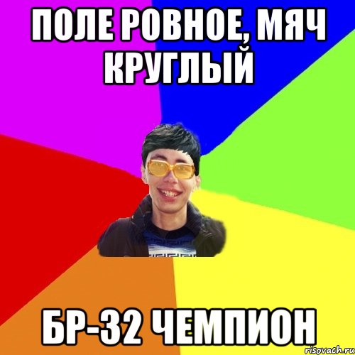 поле ровное, мяч круглый бр-32 чемпион