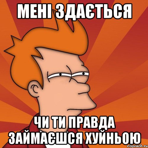 мені здається чи ти правда займаєшся хуйньою, Мем Мне кажется или (Фрай Футурама)