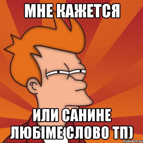 Мне кажется или Санине любіме слово ТП), Мем Мне кажется или (Фрай Футурама)