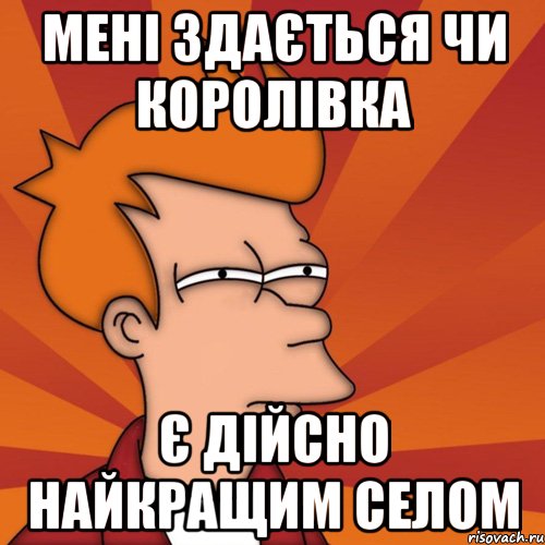 мені здається чи Королівка є дійсно найкращим селом, Мем Мне кажется или (Фрай Футурама)